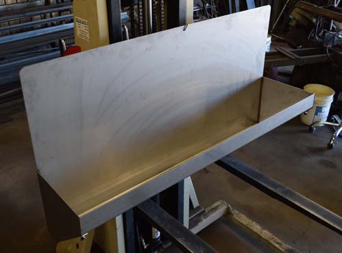 Custom Built Stainless Steel Tray To Catch Greese And Oil