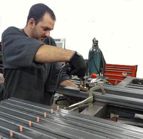 Welding Threaded Studs on Square Tubing